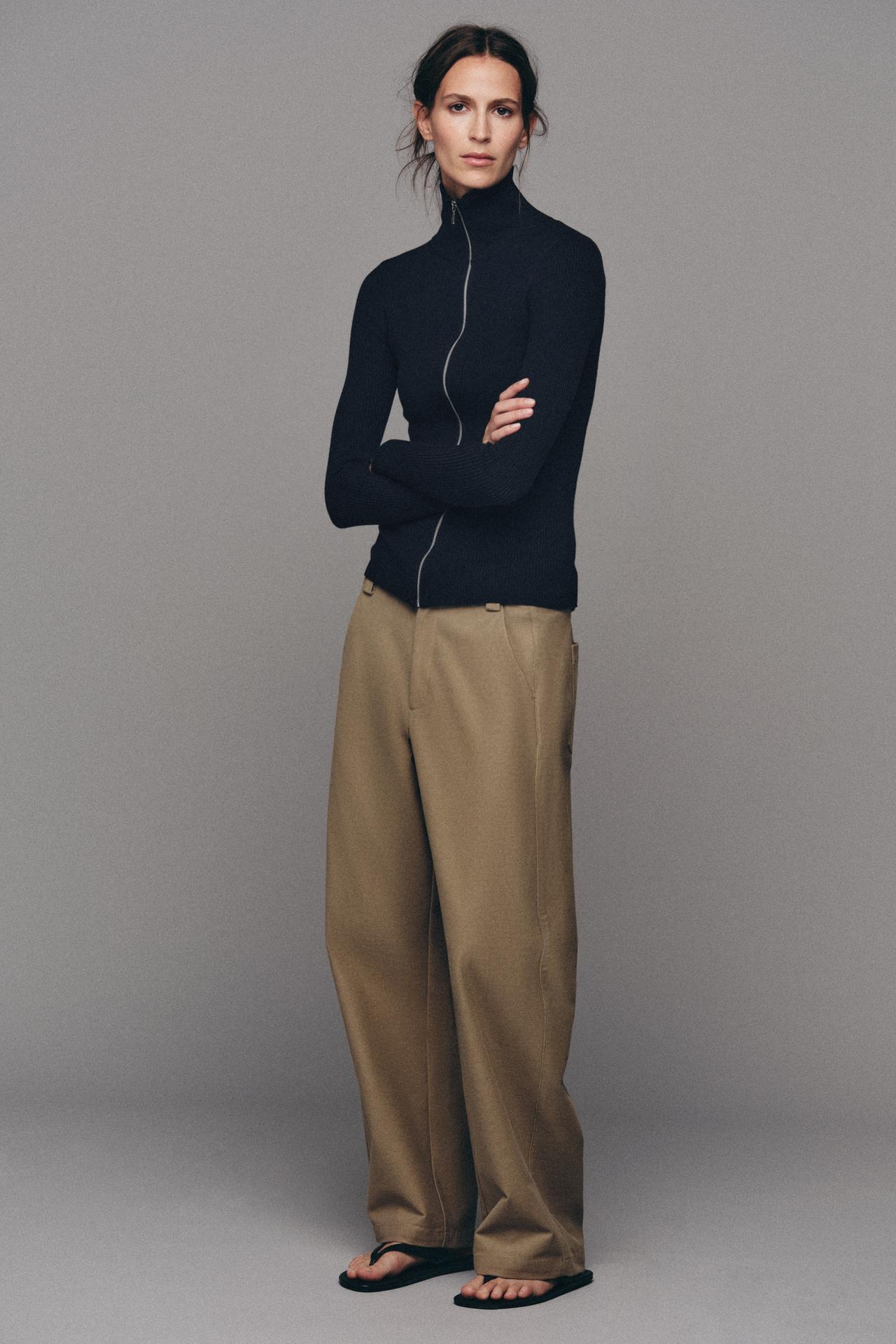 BARREL PANTS — Mid-camel
