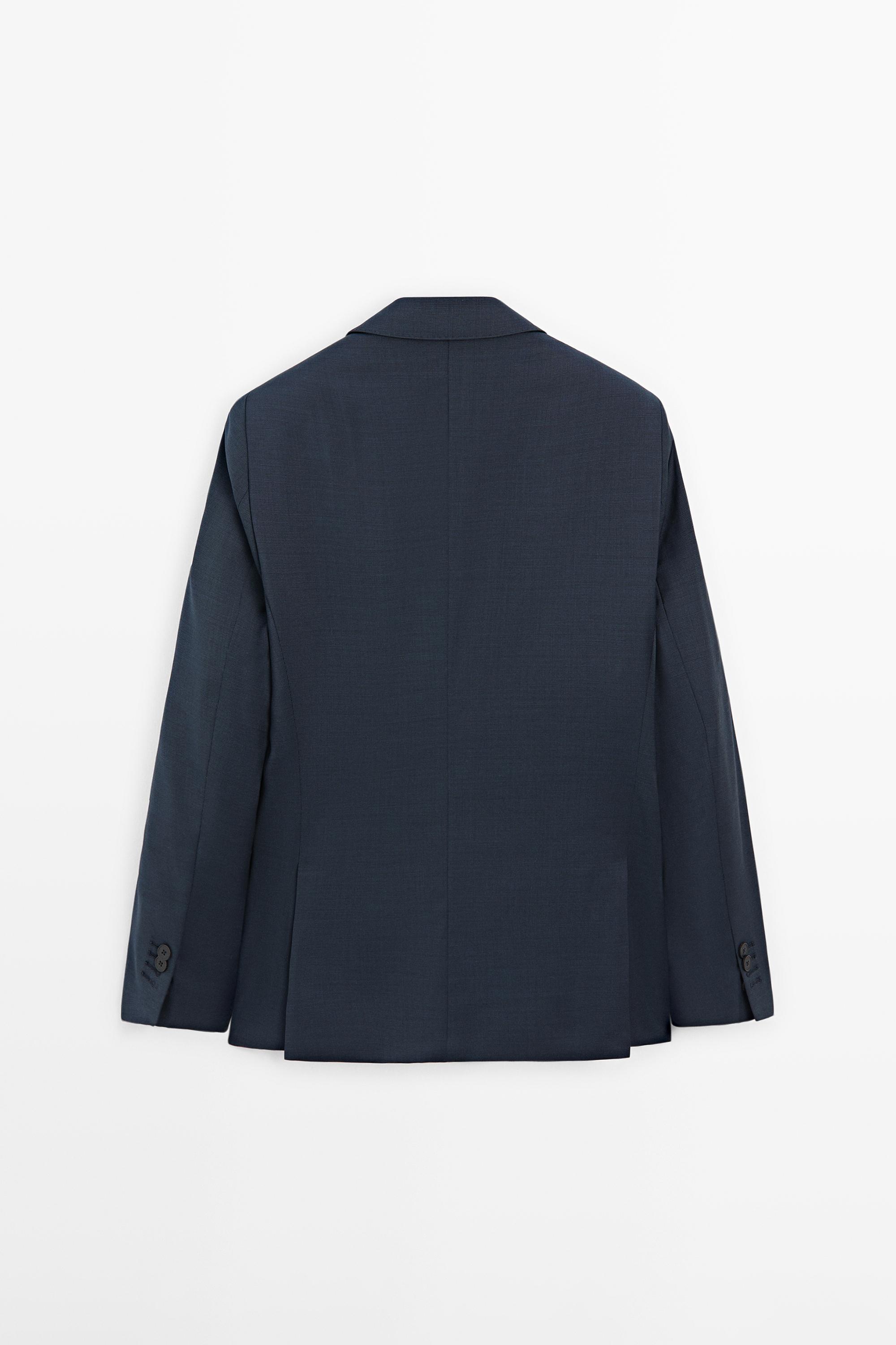 100% cool wool suit blazer