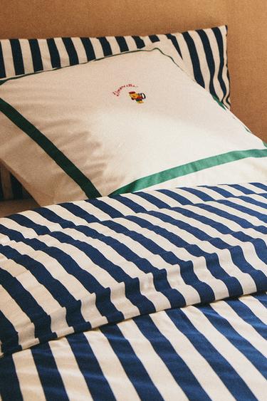 FUNDA NÓRDICA INFANTIL RAYAS X THE ANIMALS OBSERVATORY - Marino de Zara