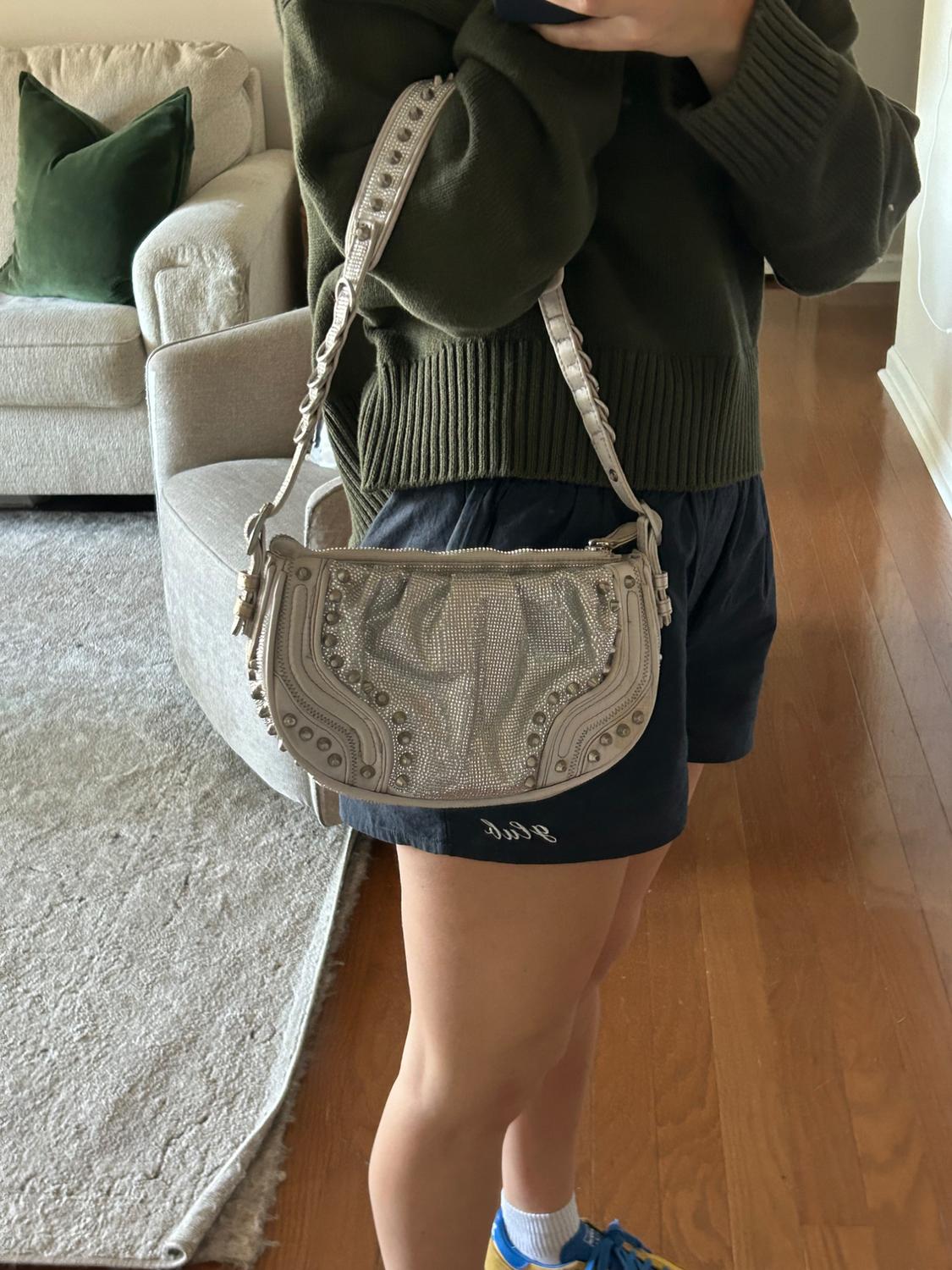 STUDDED RHINESTONE SHOULDER BAG - Image 5