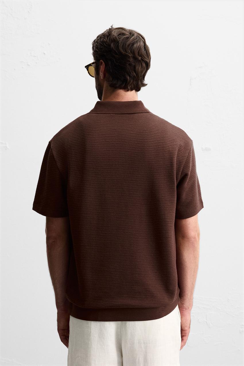 JACQUARD TEXTURED POLO SHIRT