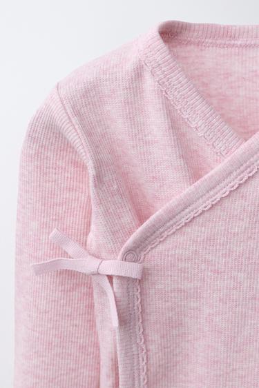 3-PACK RIB KIMONO NECK BODYSUITS - Pink by Zara - Image 3