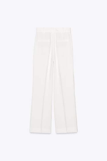 ZW COLLECTION FLARED TROUSERS - Ecru by Zara - Image 6