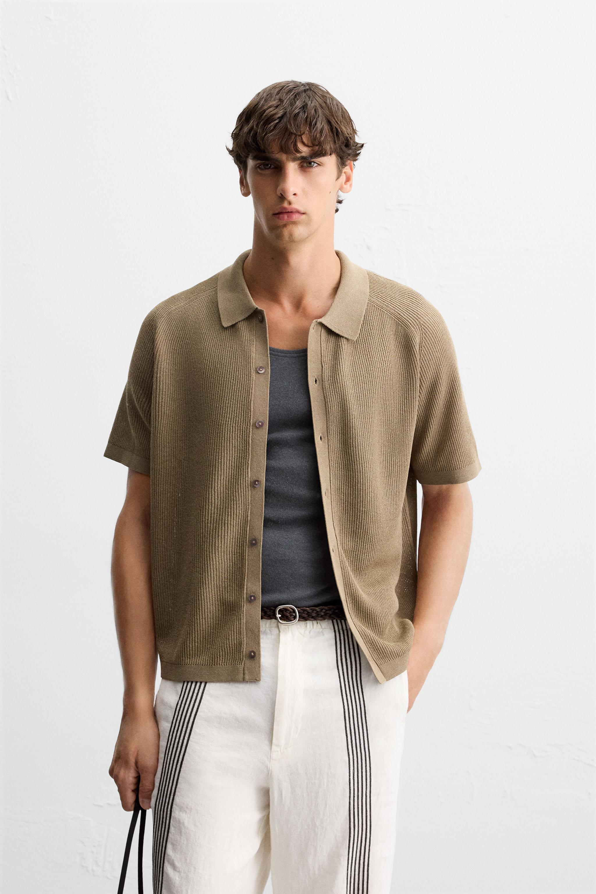 RELAXED FIT KNIT SHIRT
