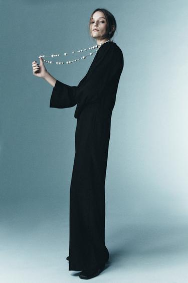 Zara LIMITED EDITION MINIMAL JUMPSUIT - Black