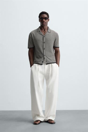STRIPED KNIT SHIRT - Stripes by Zara
