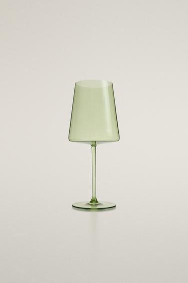 CONICAL CRYSTALLINE WINE GLASS - Green by Zara - Image 0