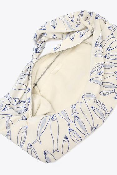 DRAWSTRING BOW BAG - Ecru by Zara - Image 5