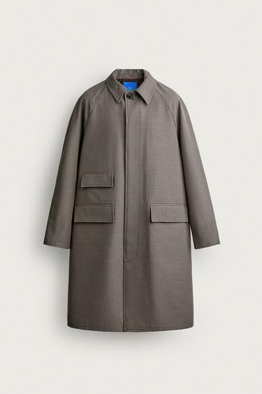 AARON LEVINE X ZARA CHECK TRENCH COAT - Beige by Zara