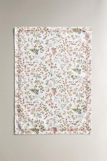 PACK OF COTTON LEAF TEA TOWELS (PACK OF 2) - Green by Zara - Image 1