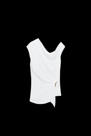 CUERPO SATINADO FORNITURA - Blanco de Zara