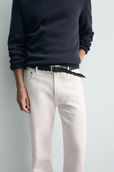 STRAIGHT-LEG JEANS - White by Zara - Image 4