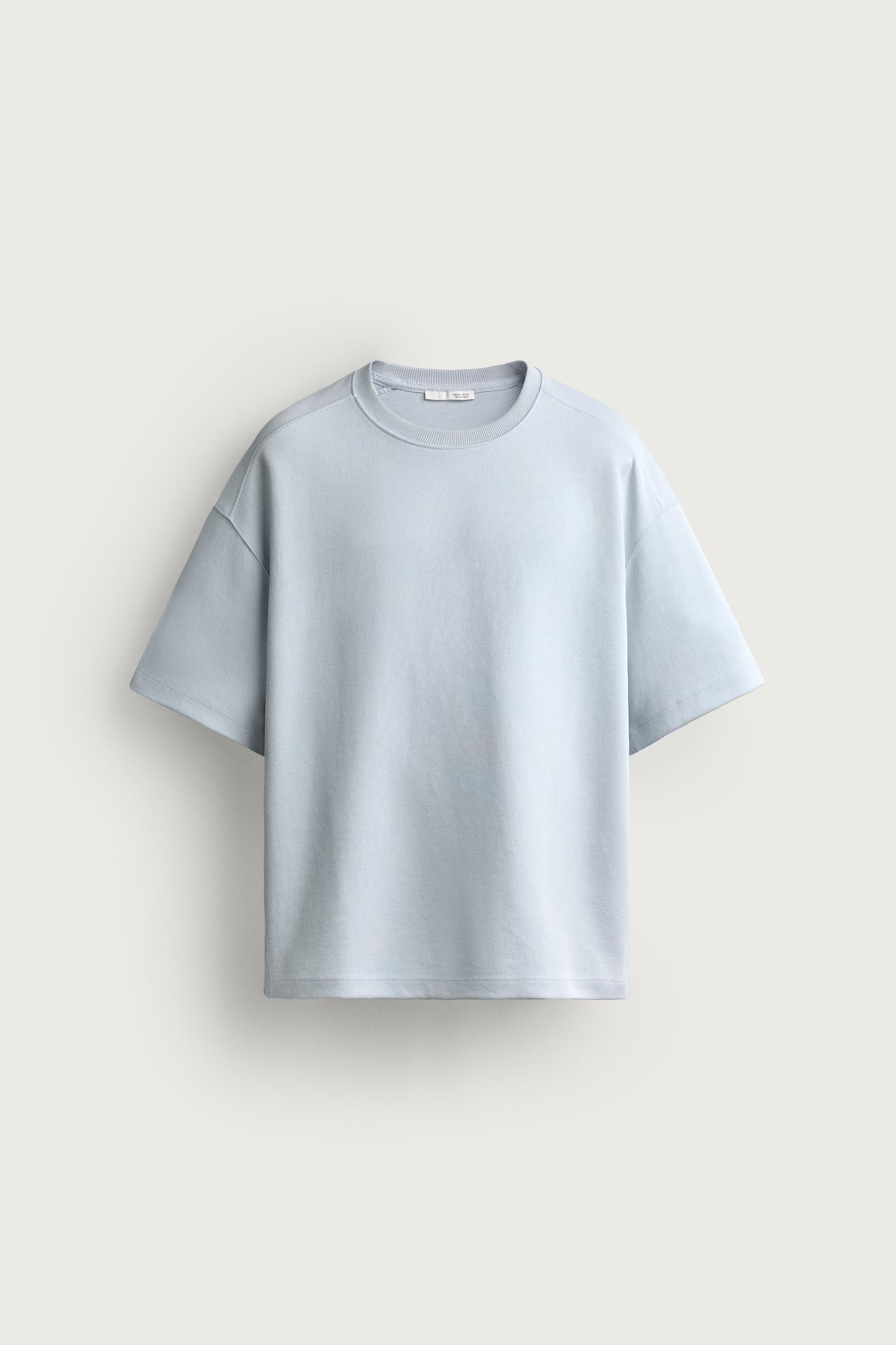RELAXED FIT INTERLOCK SWEATSHIRT — Sky blue
