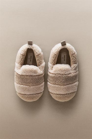 CHAUSSONS ENFANT EFFET MOUTON - Beige clair de Zara - Image 5