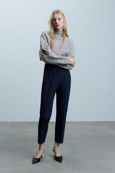 PANTALÓN TIRO ALTO - Marino de Zara