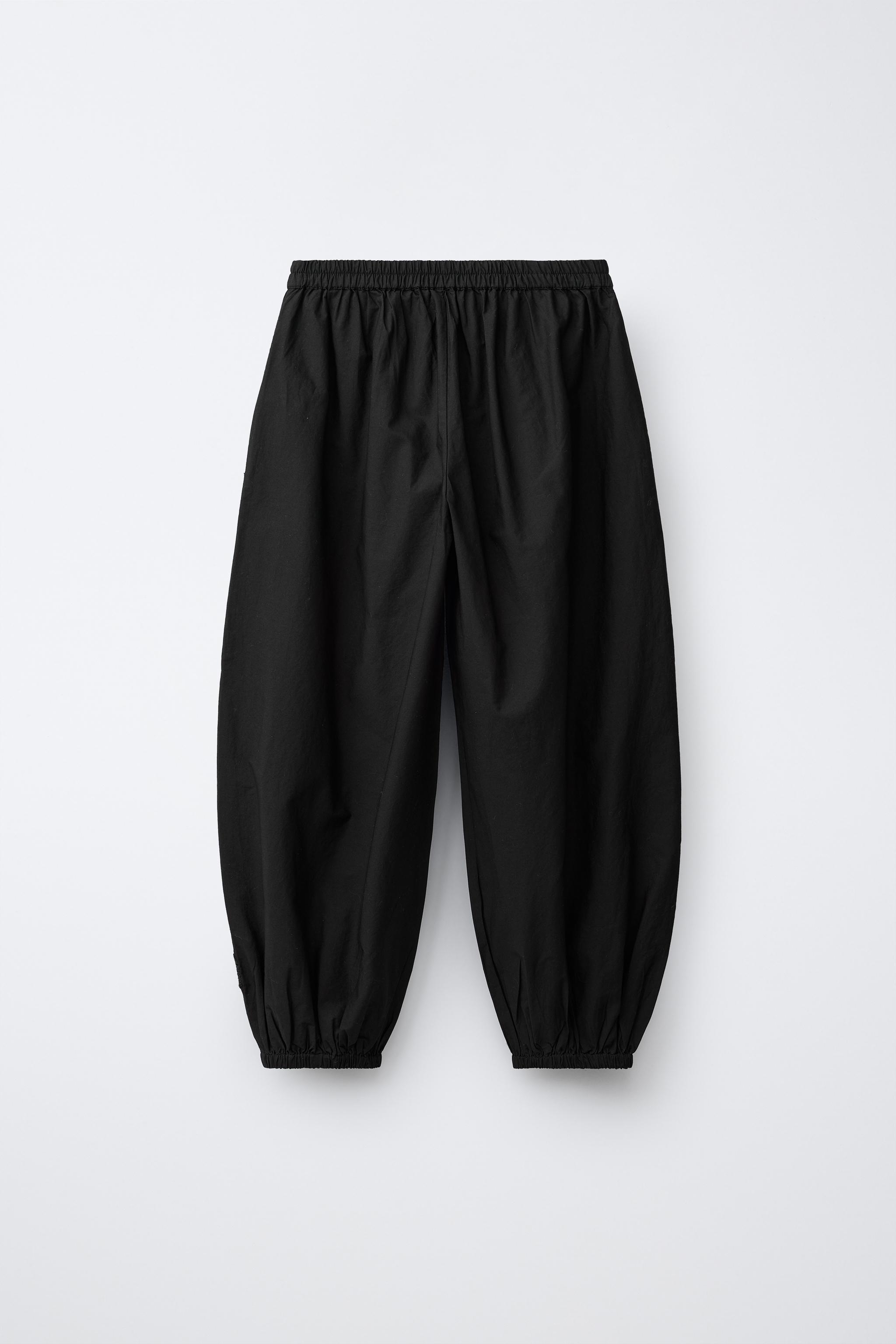EMBROIDERED LACE BLOOMERS — Black