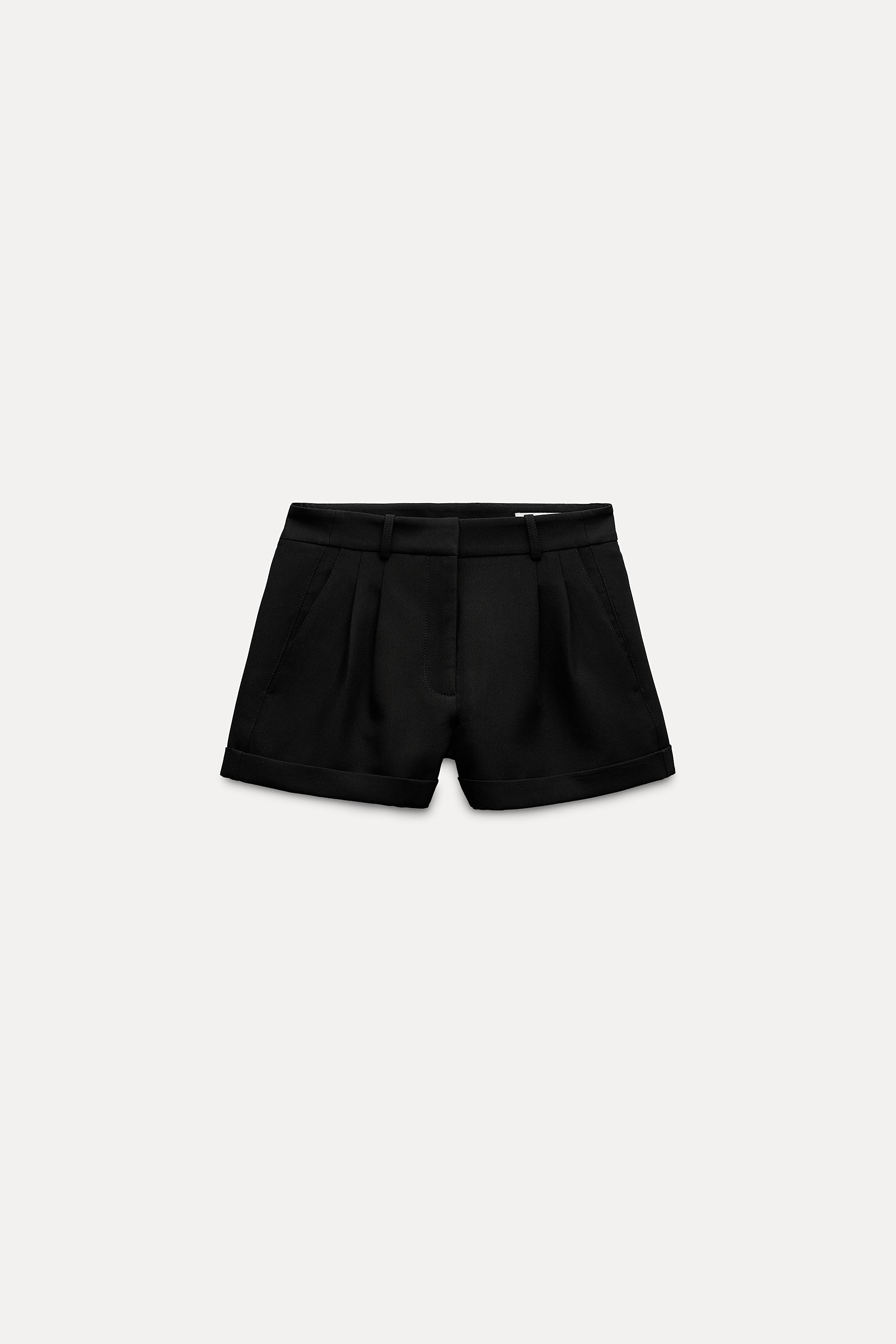 Long black shorts womens best sale