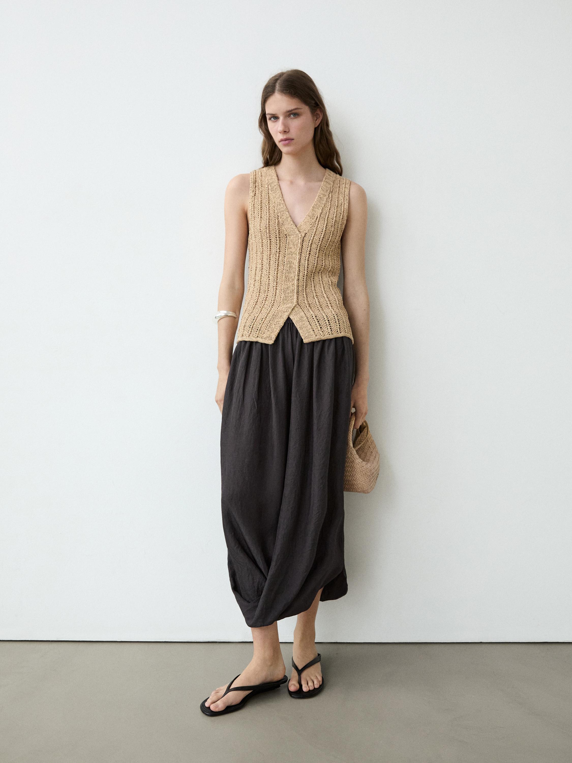 Gilet maille ajourée
