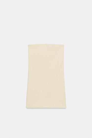 ROBE STRETCH BUSTIER - Écru de Zara