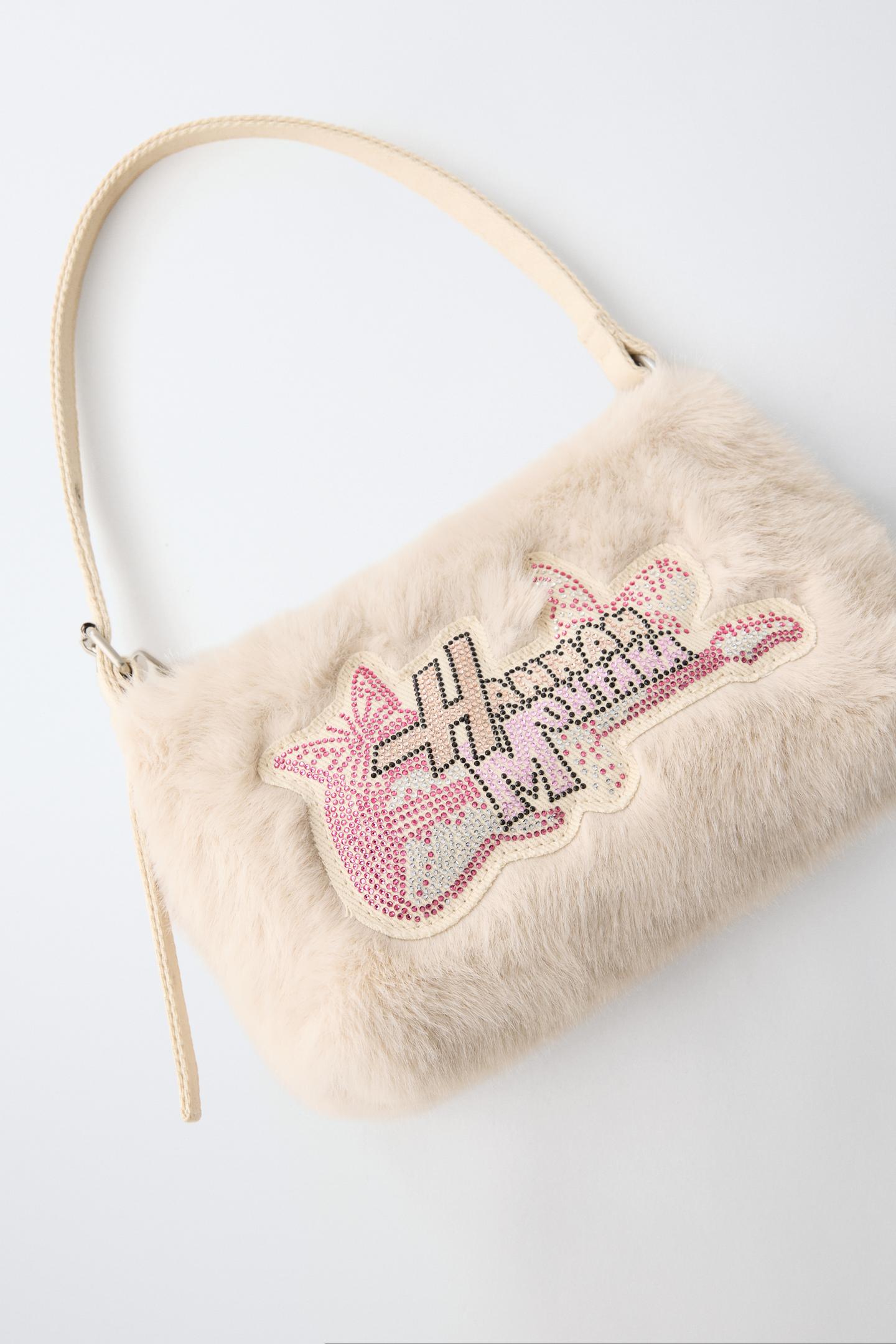 Детская сумка Zara Hannah Montana© Disney Faux Fur Shoulder, цвет: Молочный белый — фото 3