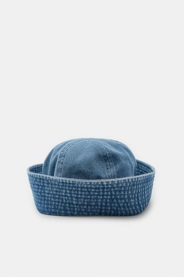 MARINE DENIM HAT - Blue by Zara