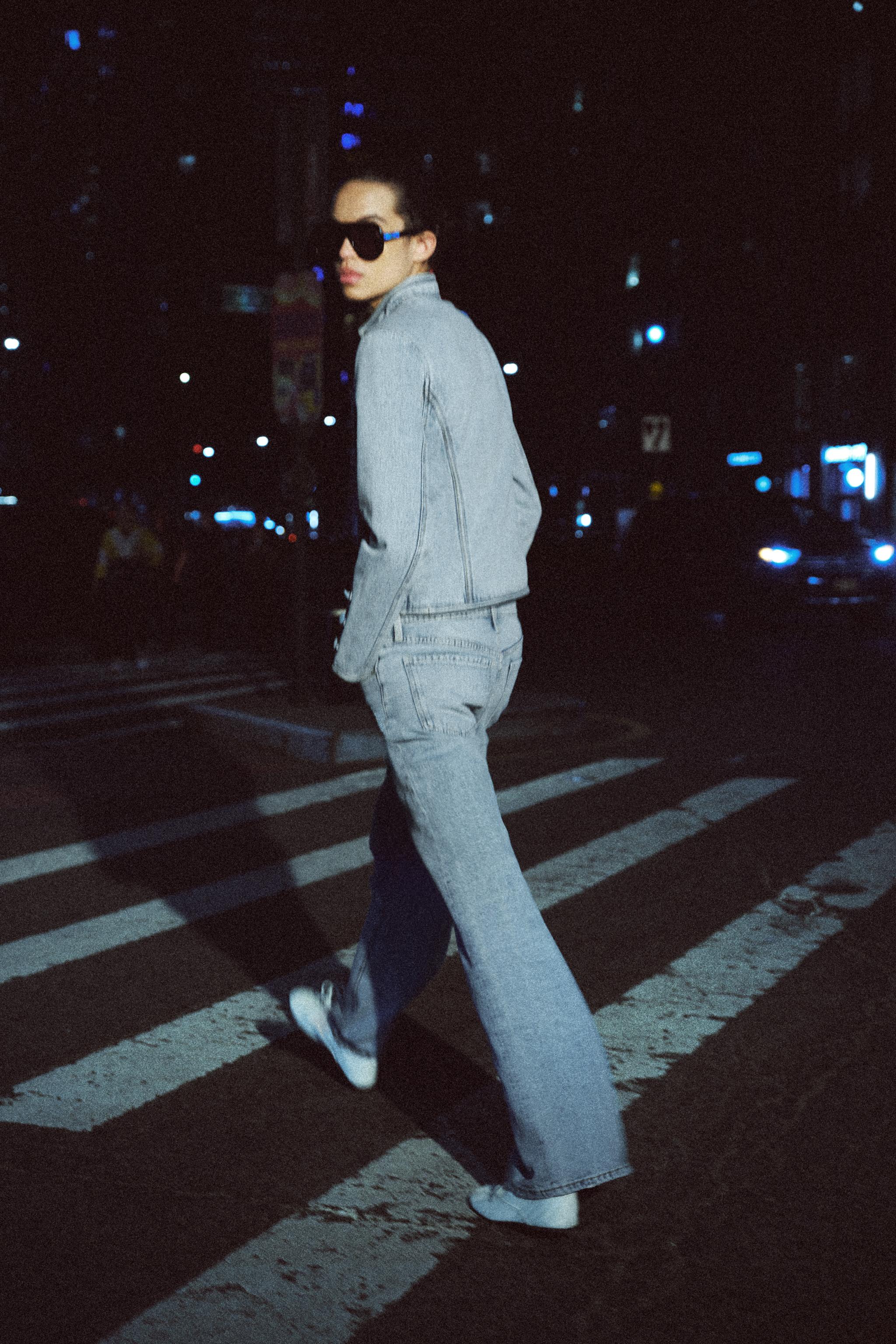 ZW COLLECTION FITTED BUTTON DENIM JACKET