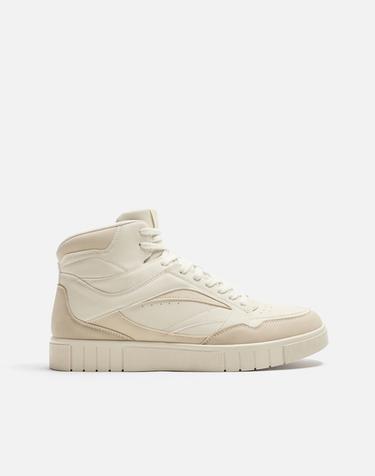 TÊNIS BOTA ESTILO RETRÔ - Branco-osso da Zara