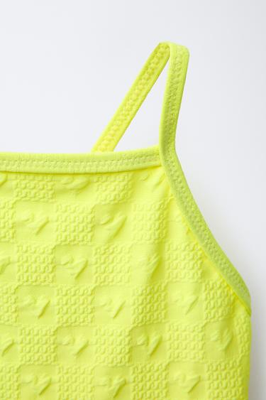 2-6 ANS/ MAILLOT DE BAIN CŒURS - Jaune fluo de Zara - Image 2