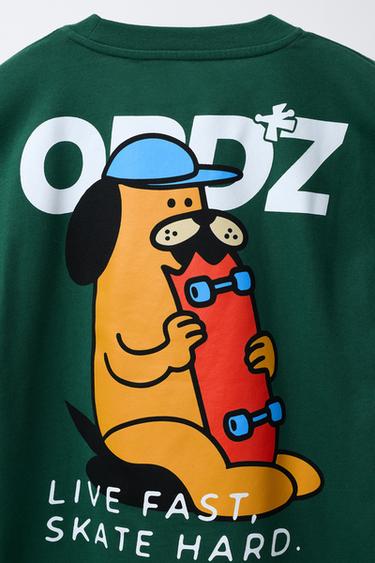 T-SHIRT IMPRIMÉ SKATE - Vert de Zara - Image 3