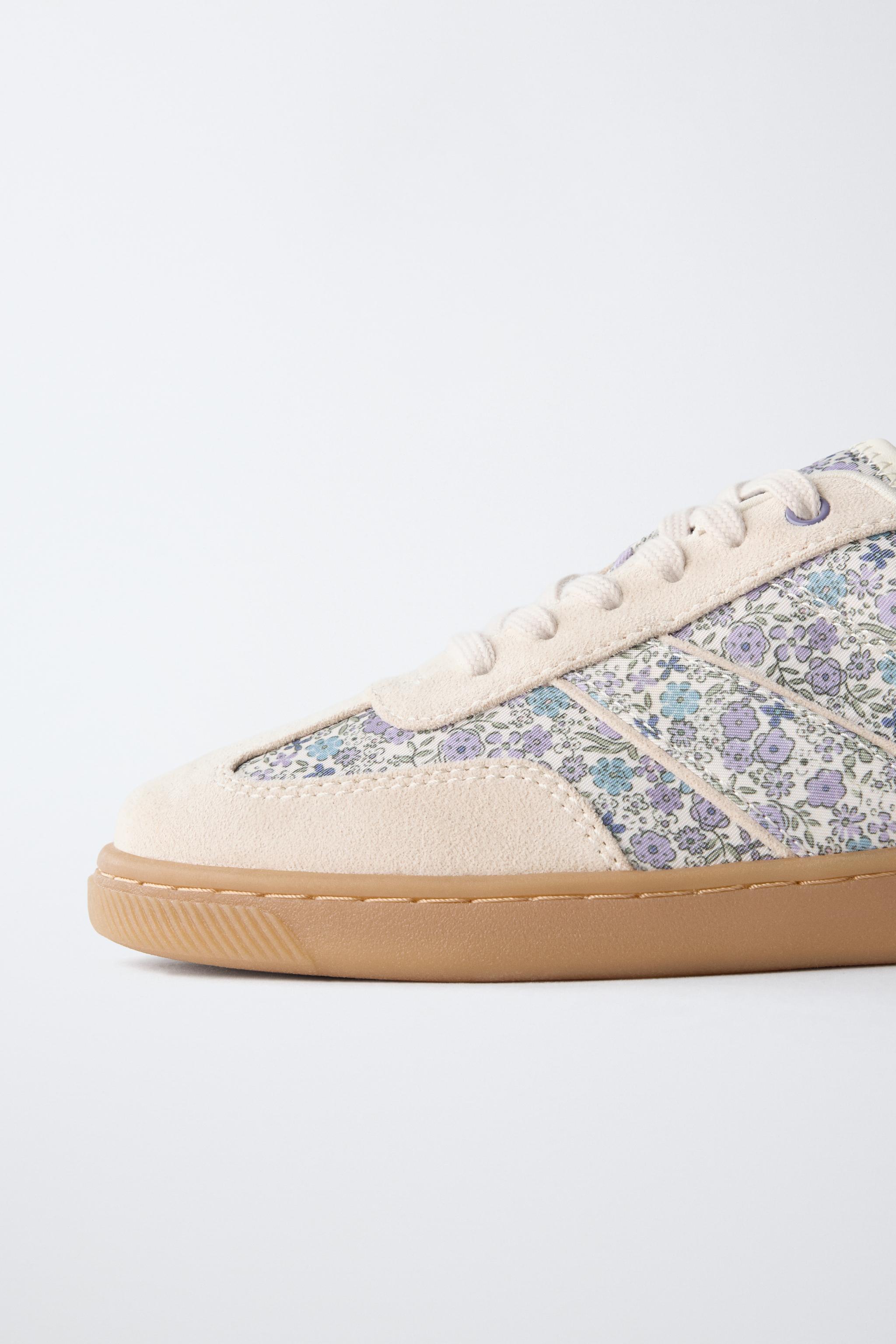 Детские кроссовки Zara FLORAL SNEAKERS — фото 4