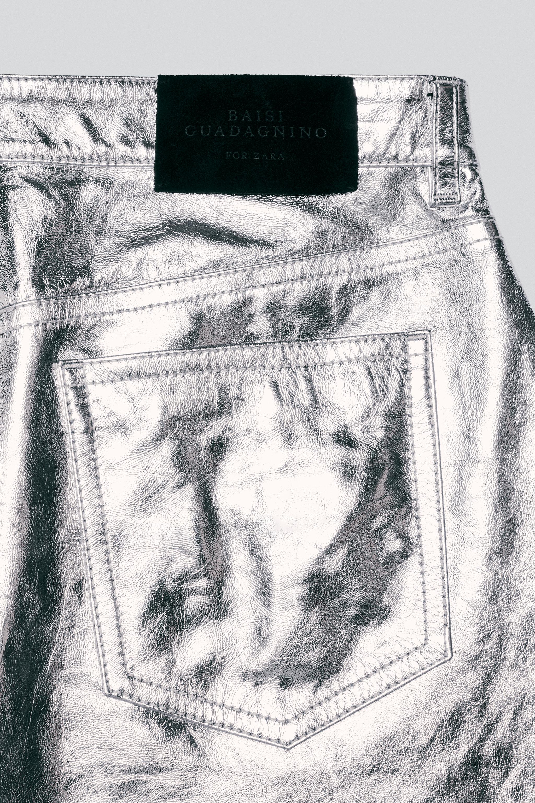 SHORT CUIR EFFET MÉTALLISÉ