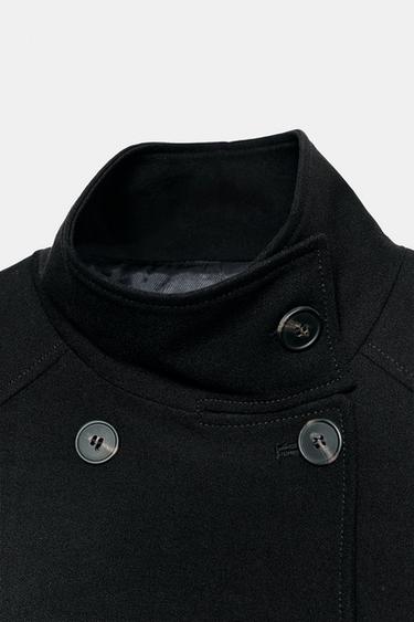 DOUBLE-BREASTED CROPPED JACKET - Black by Zara - Image 8