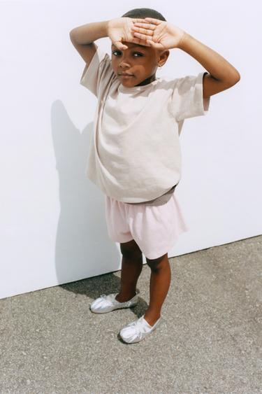Zara PLAIN T-SHIRT - Light pink