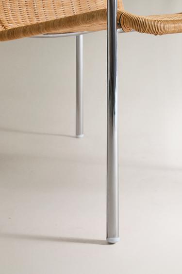 FAUTEUIL ROTIN ET ACIER - Beige clair de Zara - Image 3