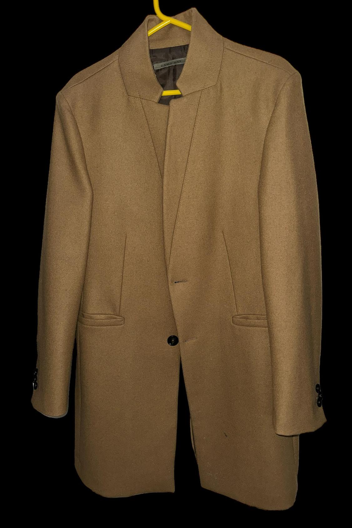 MEN PLAIN OVERCOAT WOOL MIX - Image 2