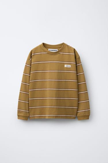 STRIBET T-SHIRT BENSIMON ® X ZARA - oliven fra Zara - Billede 0