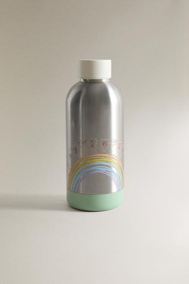 CHILDREN’S RAINBOW STAINLESS STEEL WATER BOTTLE - Multicoloured by Zara - Image 0
