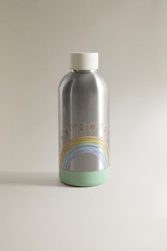 CHILDREN’S RAINBOW STAINLESS STEEL WATER BOTTLE - متعدد الألوان الخاص بـ Zara - صورة 0