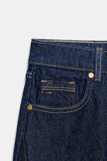 JEAN Z1975 WIDE LEG TAILLE HAUTE COMBINÉ - Bleu de Zara - Image 7