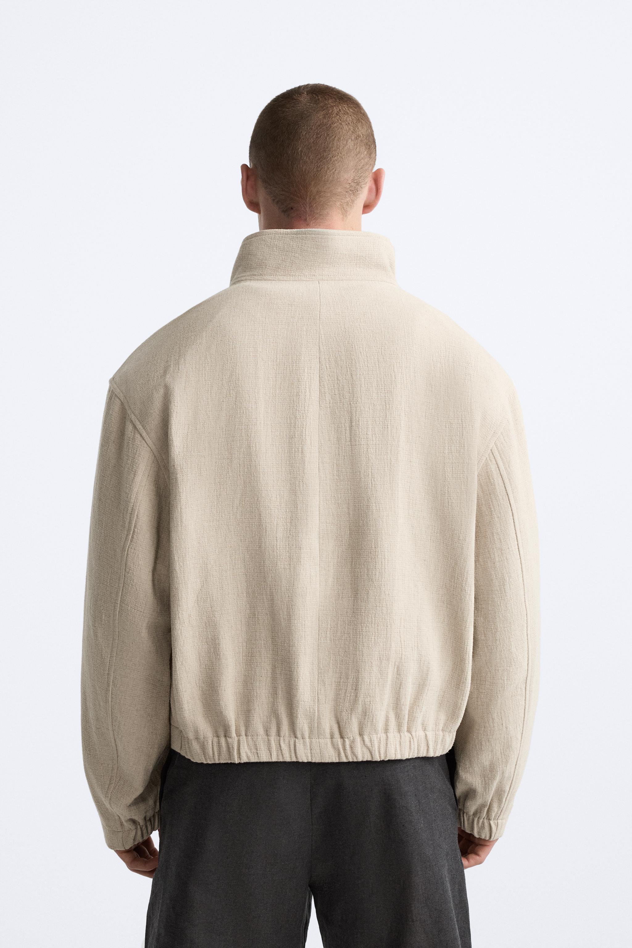 Beige coat mens zara best sale