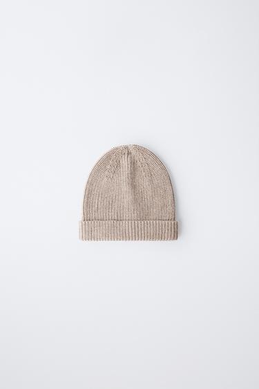 PURL KNIT HAT - Sand / Marl by Zara - Image 0