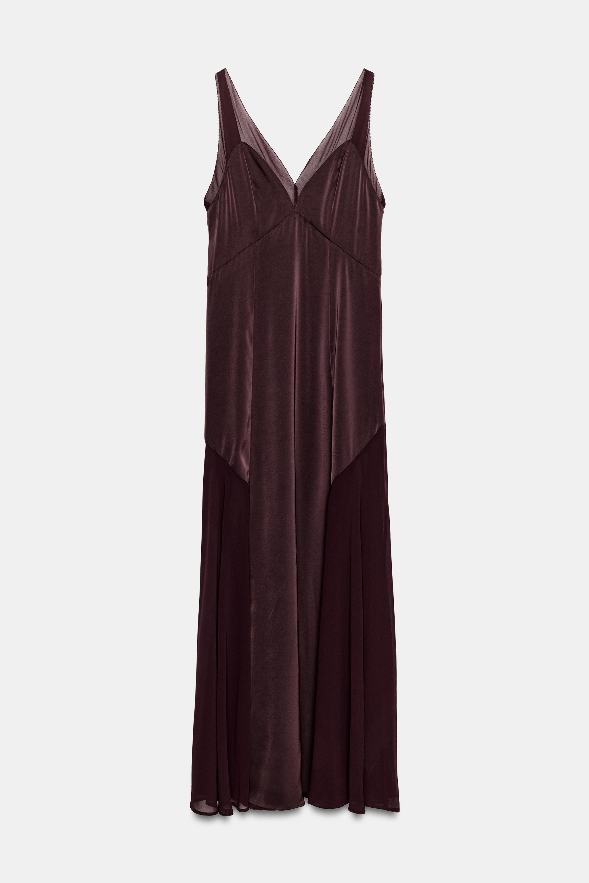 ZW COLLECTION SATIN EFFECT LONG DRESS