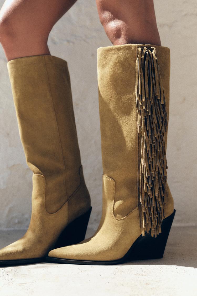Cowboy Ash Stivali Outlet Cowboy Stivali Frange Ash ASOS DESIGN