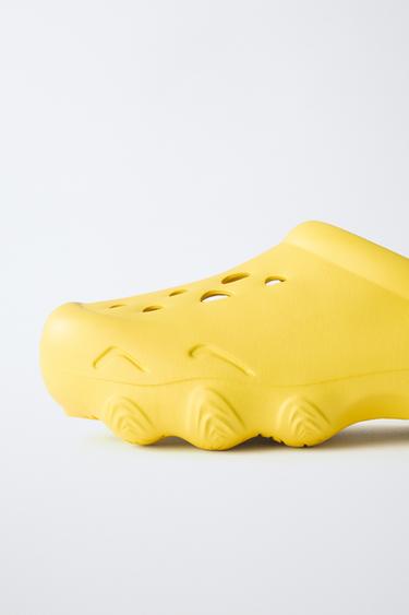 RUBBERISED SPORTY CLOGS - Yellow by Zara - Image 5