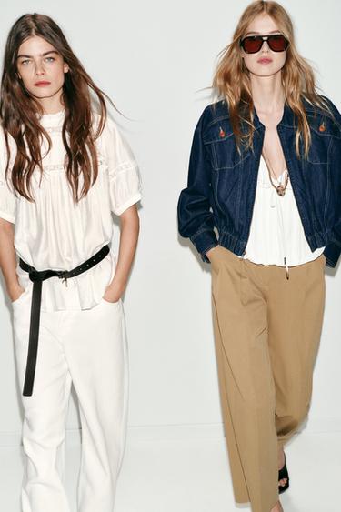 BLUSA ROMÁNTICA MANGA GLOBO - Blanco de Zara