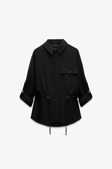 SAFARI CREPE SHIRT - Black by Zara - Image 3