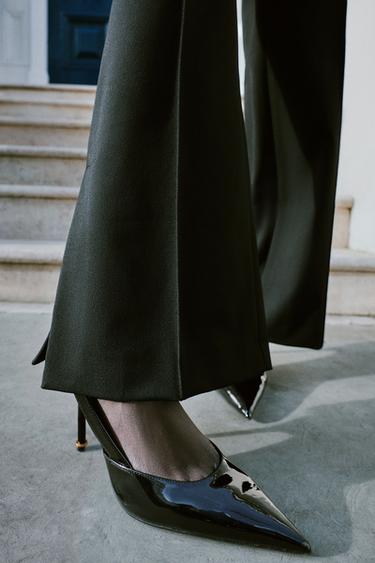 METALLIC DETAIL HEELED SHOES — Black 2