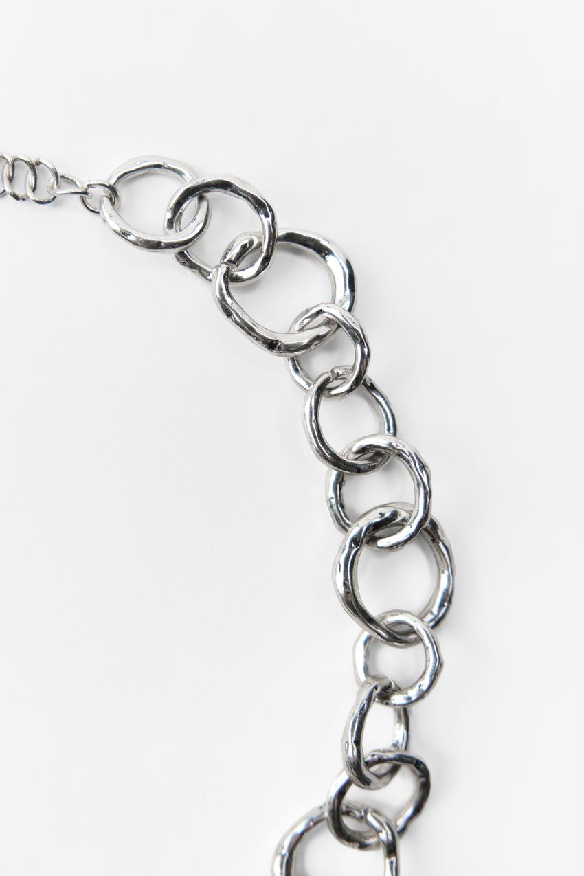 ROSE CHAIN NECKLACE - Silver | ZARA United States