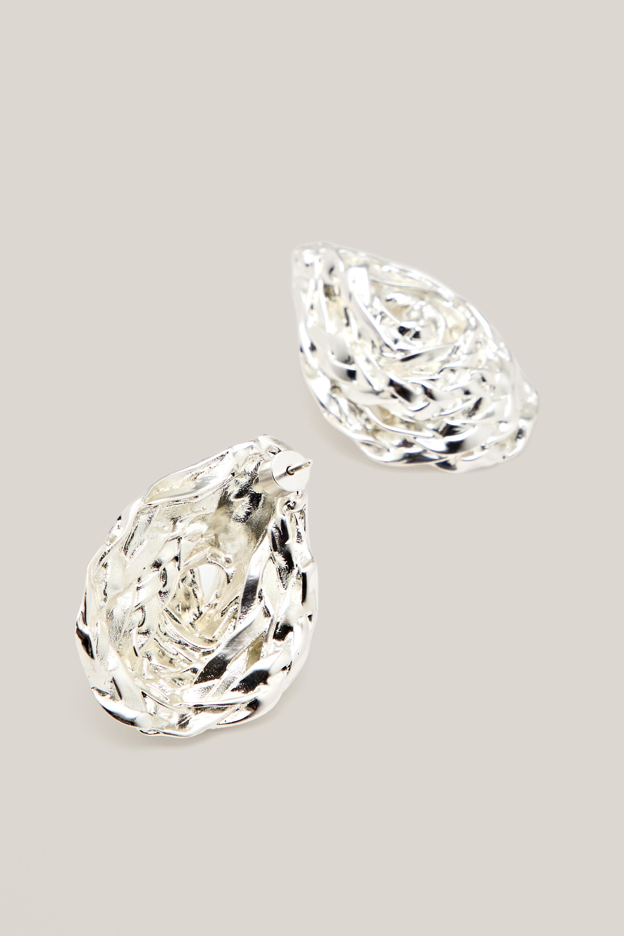Earrings with textured basket piece - LIMITED EDITION