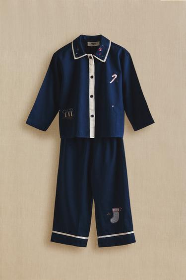 ENSEMBLE PYJAMA ENFANT PATCHS DE NOËL - MIDNIGHT BLUE de Zara - Image 6